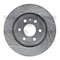 Dynamic Friction Co Brake Rotor Drilled And Slotted Silver, 631-48054R 631-48054R - alternate 1
